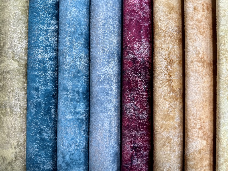 NY-01 teñido con la tela colorida del sofá del terciopelo de Holanda de la hoja para la decoración casera