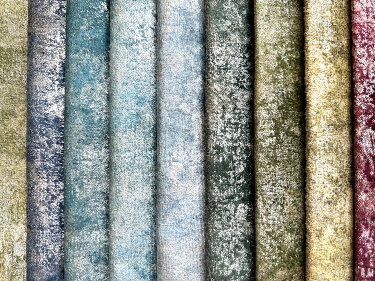 NY-03 Terciopelo holandés teñido con tela de tapicería de muebles no tejida compuesta de papel de aluminio colorido