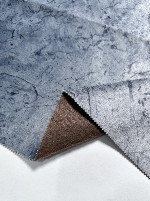 NY-04 Tela de tapicería no tejida compuesta con estampado de terciopelo holandés