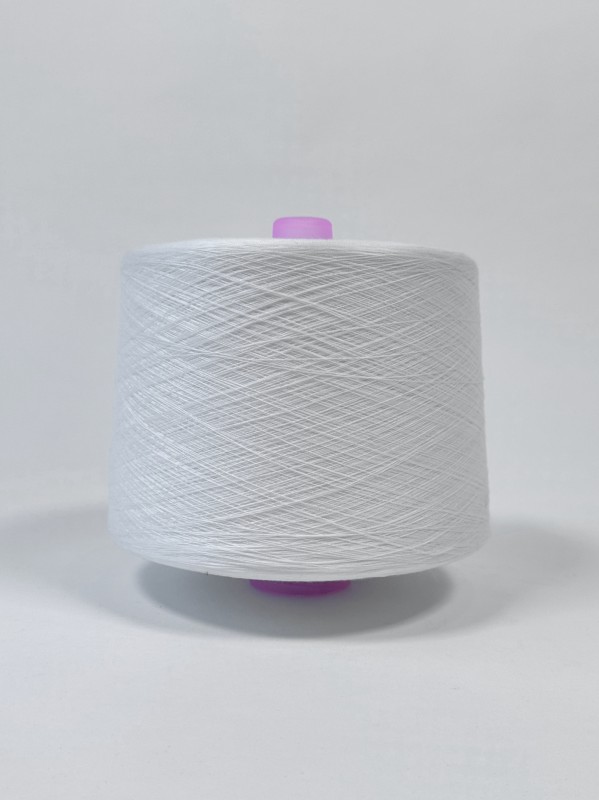 Hilo de coser de poliéster virgen Ne 30/2 de alta resistencia a la tracción Raw White